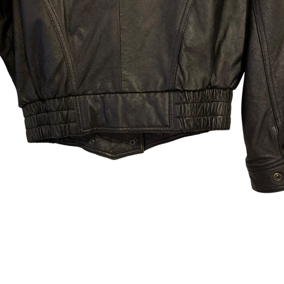 Wilsons Leather Ladies Biker's Jacket Black XS Paisley Details - Picture 12 of 16